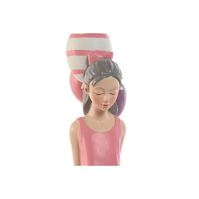Decorative Figure Home ESPRIT Pink Light mauve chica 7 x 11 x 27 cm - Декорация и Осветление<<<Дом