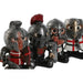 Decorative Figure Home ESPRIT Red Grey 7 x 4 x 9 cm (4 Units) - Декорация и Осветление<<<Дом Градина<<<BigBuy&&&Други