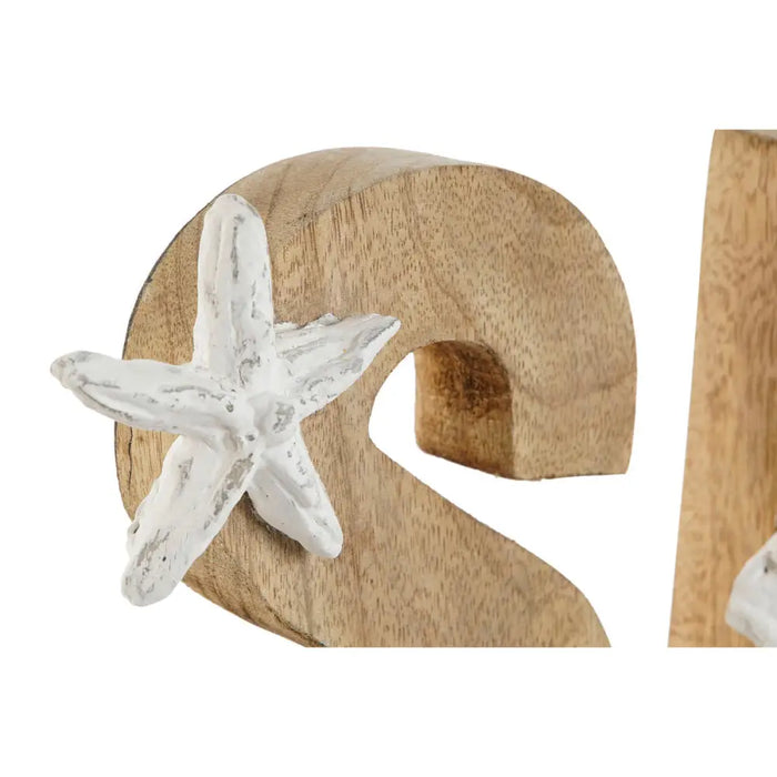 Decorative Figure Home ESPRIT Sea White Natural Mediterranean 47 x 8 x 24,5 cm - Декорация и Осветление<<<Дом