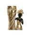 Decorative Figure Home ESPRIT White Black Golden African Woman 10 x 7 x 31 cm (2 Units) - Декорация и Осветление<<<Дом