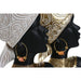 Decorative Figure Home ESPRIT White Black Golden African Woman 22 x 11 x 37 cm (2 Units) - Декорация и Осветление<<<Дом