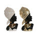 Decorative Figure Home ESPRIT White Black Golden African Woman 22 x 11 x 37 cm (2 Units) - Декорация и Осветление<<<Дом