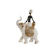 Decorative Figure Home ESPRIT White Black Golden Elephant African Woman 21 x 11 x 32 cm (2 Units) - Декорация и