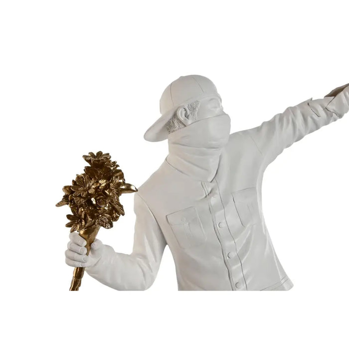 Decorative Figure Home ESPRIT White Golden 41 x 24 x 66 cm - Декорация и Осветление<<<Дом Градина<<<BigBuy&&&Други