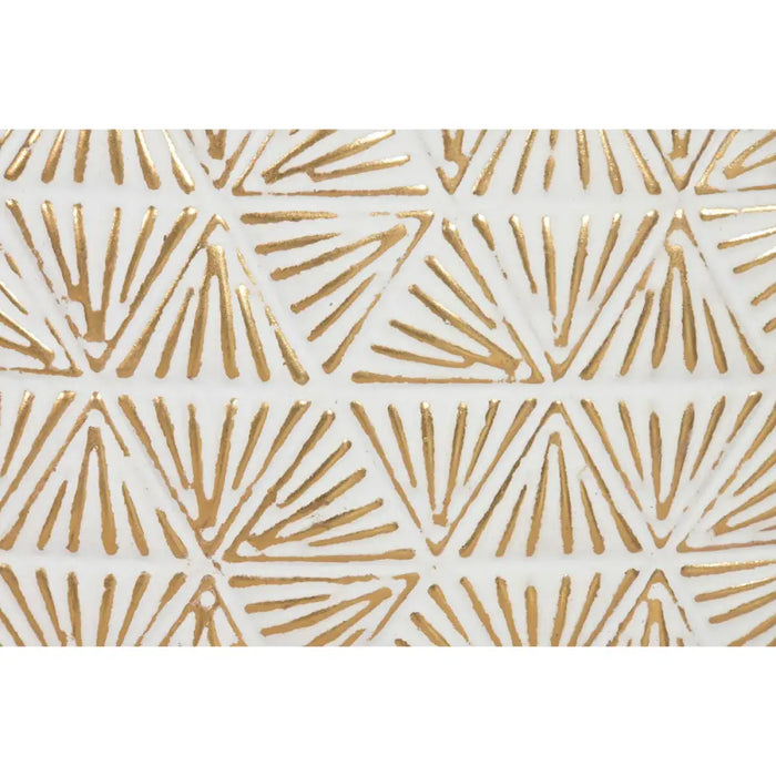 Decorative Figure Home ESPRIT White Golden Circles Stripped - Декорация и Осветление<<<Дом Градина<<<BigBuy&&&Други