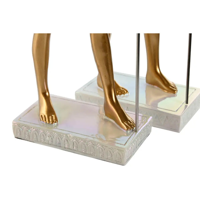 Decorative Figure Home ESPRIT White Golden Resin Oriental Egyptian Man 7 x 11,5 x 36 cm (2 Units) - Декорация и