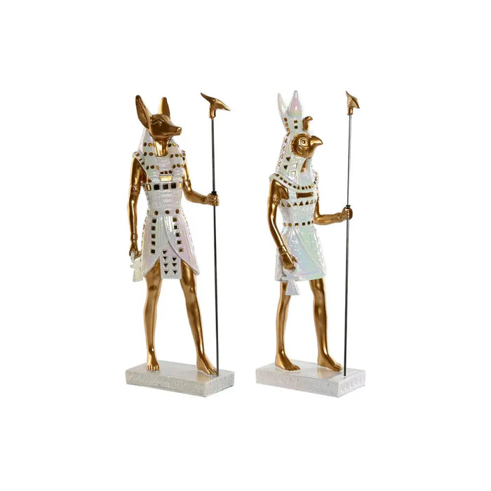 Decorative Figure Home ESPRIT White Golden Resin Oriental Egyptian Man 7 x 11,5 x 36 cm (2 Units) - Декорация и