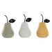 Decorative Figure Home ESPRIT White Green Mustard Modern Pear 11 x 11 x 19 cm (3 Units) - Декорация и Осветление<<<Дом