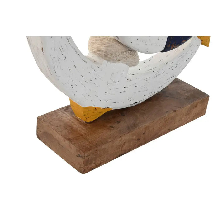 Decorative Figure Home ESPRIT White Natural Navy Blue 34 x 9 x 45 cm - Декорация и Осветление<<<Дом