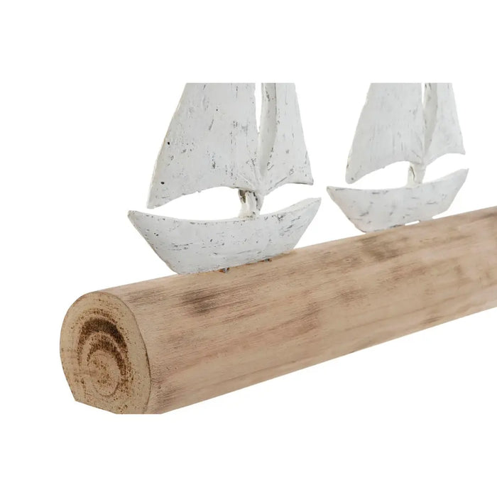 Decorative Figure Home ESPRIT White Natural Yachts Mediterranean 62 x 8,5 x 25,5 cm - Декорация и Осветление<<<Дом