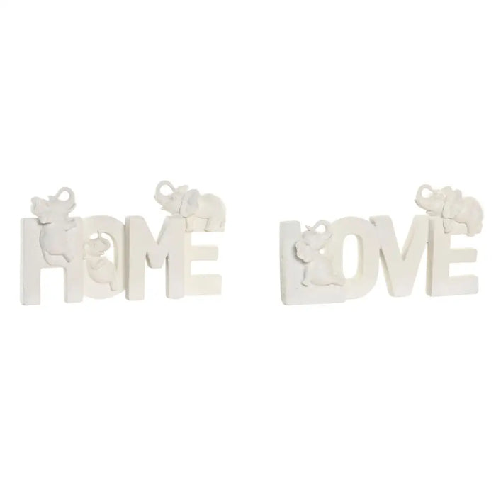 Decorative Figure Home ESPRIT White Oriental 25 X 5 X 13 CM (2 Units) - Декорация и Осветление<<<Дом