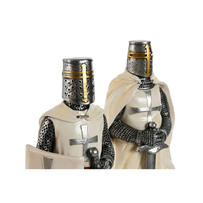 Decorative Figure Home ESPRIT White Silver Resin 10 x 8 x 25 cm (2 Units) - Декорация и Осветление<<<Дом