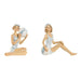 Decorative Figure Home ESPRIT White Sky blue Mediterranean 8 x 8 x 12,5 cm (2 Units) - Декорация и Осветление<<<Дом