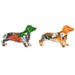 Decorative Figure Home ESPRIT Yellow Green Multicolour Dog 20 X 6 X 11,5 CM (2 Units) - Декорация и Осветление<<<Дом