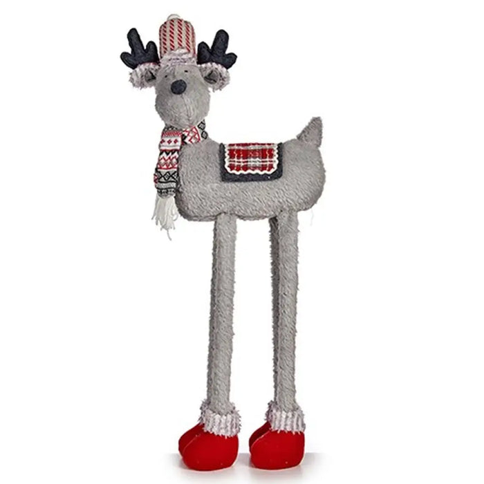 Decorative Figure Krist+ FG09-PX21385BR Red Grey Christmas Reindeer 23 x 55 x 49 cm (4 Units) - Декорация и