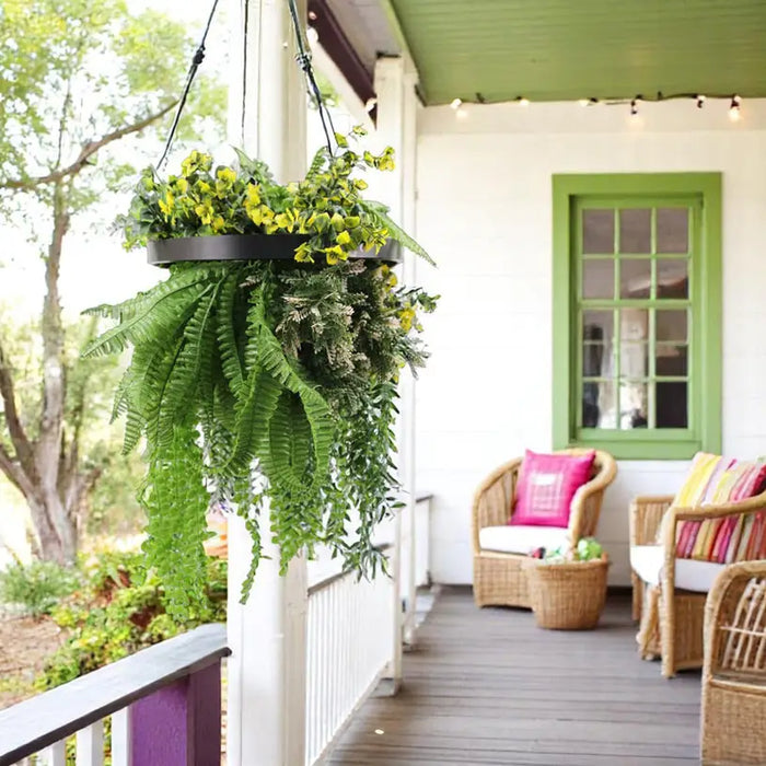DECORATIVE LANDSCAPING HANGING RING F40CM FERN HD HD-10456 - Изкуствено озеленяване<<<Мрежи и