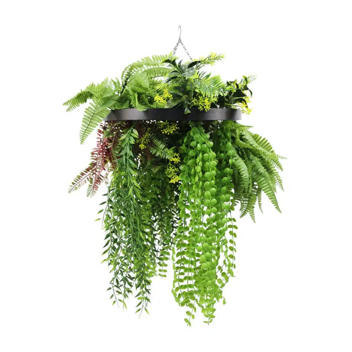 DECORATIVE LANDSCAPING HANGING RING F40CM FERN HD HD-10456 - Изкуствено озеленяване<<<Мрежи и