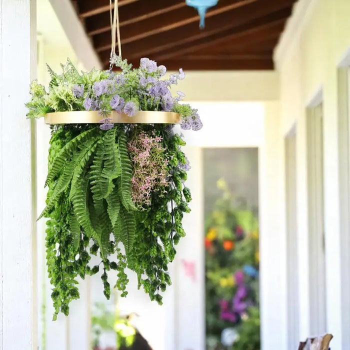 DECORATIVE LANDSCAPING HANGING RING F40CM FERN HD HD-10457 - Изкуствено озеленяване<<<Мрежи и