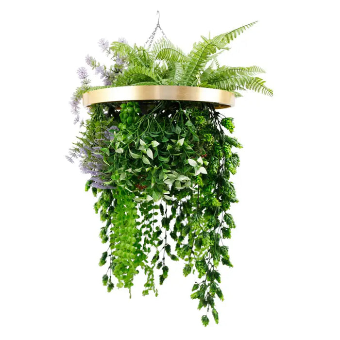 DECORATIVE LANDSCAPING HANGING RING F40CM FERN HD HD-10457 - Изкуствено озеленяване<<<Мрежи и