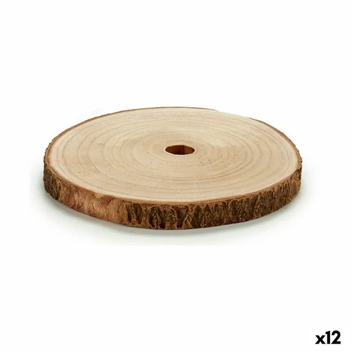 Decorative Log Gift Decor Brown 25 x 2 x 26 cm 26 x 2 x 25 cm Ø 24,5 cm (12 Units) - Декорация и Осветление<<<Дом
