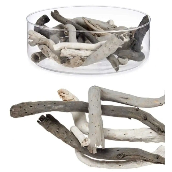 Decorative Log Gift Decor Grey 9 x 27 x 9 cm (12 Units) - Декорация и Осветление<<<Дом Градина<<<BigBuy&&&Други