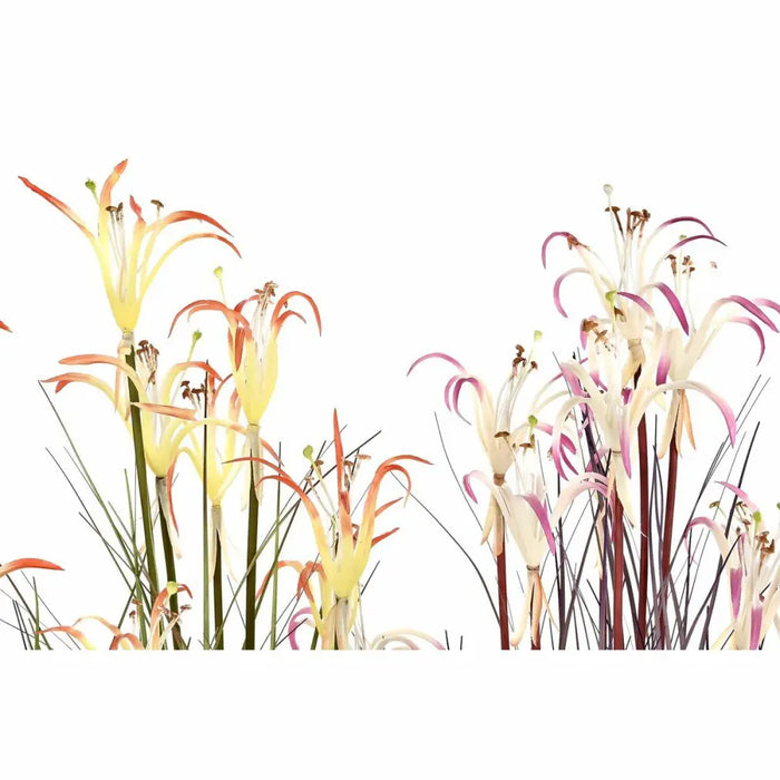 Decorative Plant DKD Home Decor Metal Orange Green Burgundy PVC 35 x 35 x 114 cm (2 Units) - Декорация и
