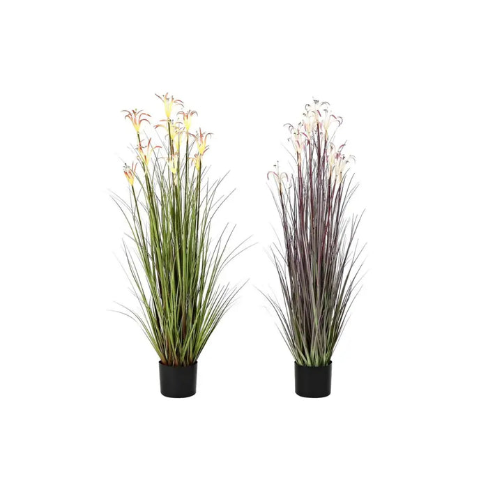 Decorative Plant DKD Home Decor Metal Orange Green Burgundy PVC 35 x 35 x 114 cm (2 Units) - Декорация и