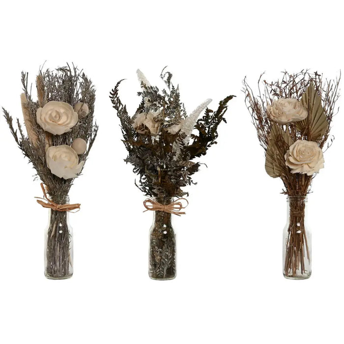 Decorative Plant Home ESPRIT Crystal Flower 11 x 11 x 40 cm (3 Units) - Декорация и Осветление<<<Дом