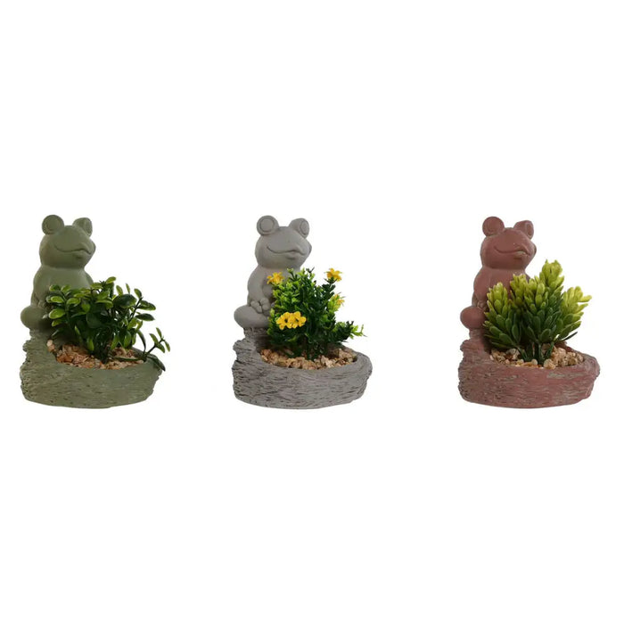Decorative Plant Home ESPRIT Polyethylene Cement Frog 9 x 9 x 13 cm (3 Units) - Декорация и Осветление<<<Дом