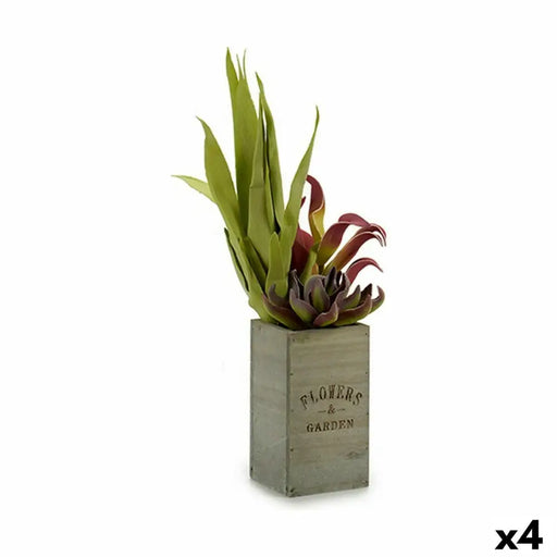 Decorative Plant Ibergarden Flowers Garden 10 x 50 x 10 cm Brown Green (4 Units) - Декорация и Осветление<<<Дом