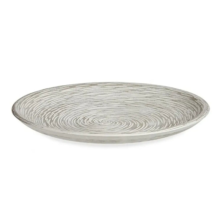 Decorative Plate Gift Decor White Spiral 29,5 x 2,7 x 29,5 cm 29,5 x 3,3 x 29,5 cm Ø 29 cm (6 Units) - Декорация и