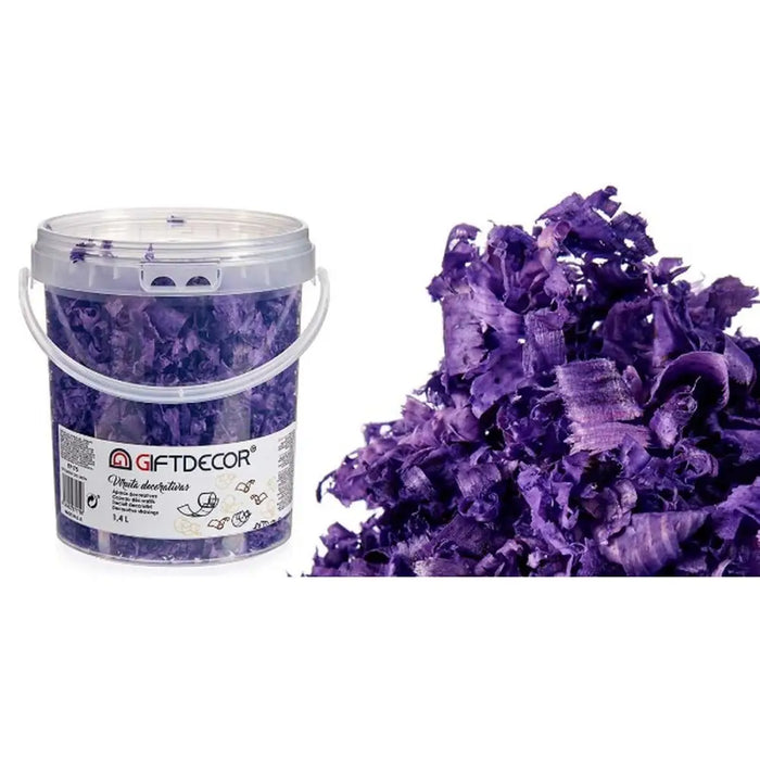 Decorative Shavings Gift Decor Lilac 1,4 L (6 Units) - Декорация и Осветление<<<Дом Градина<<<BigBuy&&&Други артикули