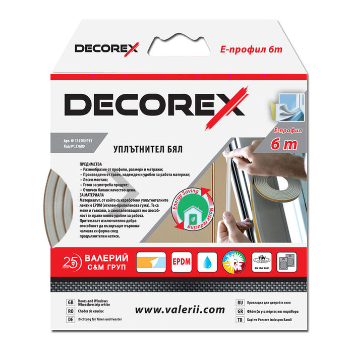 RUBBER SEAL E-PROFILE DECOREX