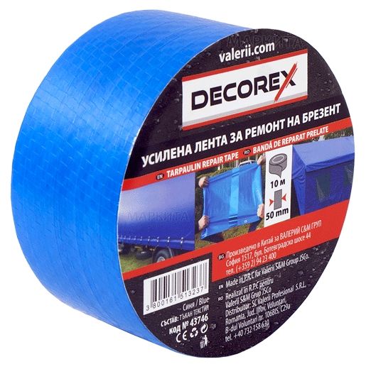 TAPE REPAIR TAPE DARK BLUE 50 MM X 10 M DECOREX