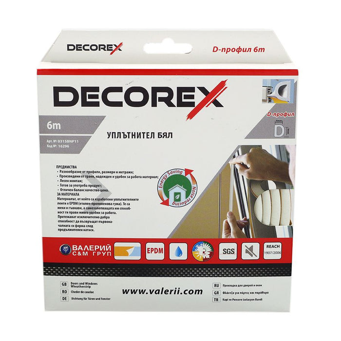 RUBBER SEAL E-PROFILE DECOREX