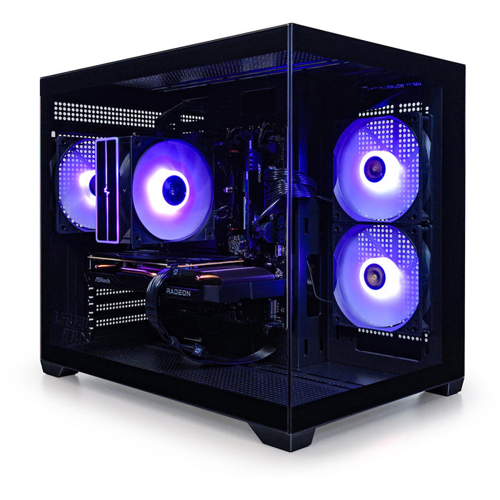 Gaming desktop computer LEVEL UP QUARTZ EVO BLACK AMD RYZEN 5 7500F, AMD RADEON RX 7600, 8 GB GDDR6, RAM MEMORY 16 GB, 6000 MHz