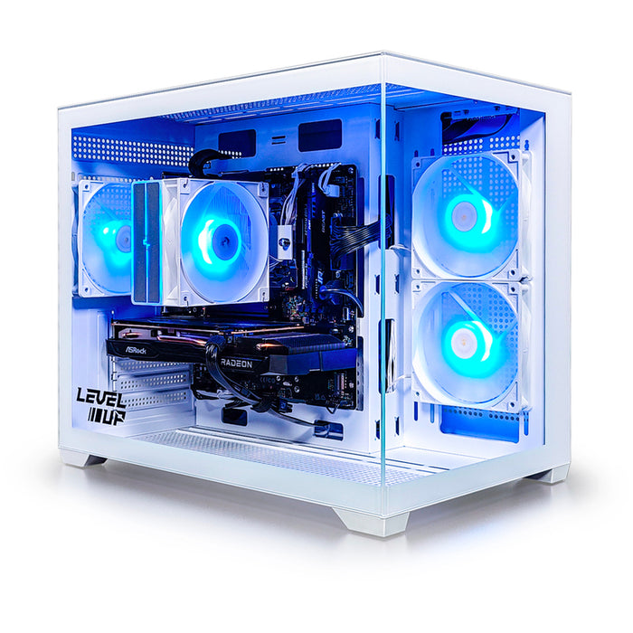 Gaming desktop computer LEVEL UP QUARTZ EVO WHITE AMD RYZEN 5 7500F, AMD RADEON RX 7600, 8 GB GDDR6, RAM MEMORY 16 GB, 6000 MHz