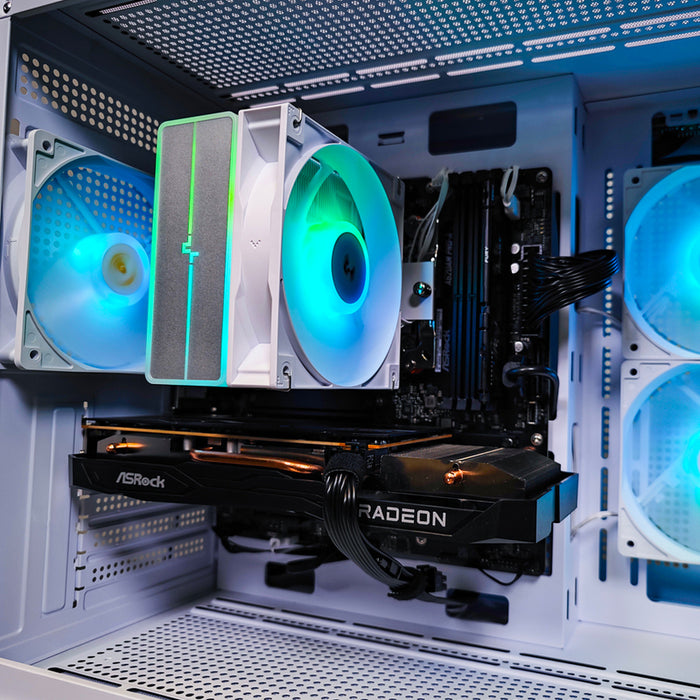 Gaming desktop computer LEVEL UP QUARTZ EVO WHITE AMD RYZEN 5 7500F, AMD RADEON RX 7600, RAM 16 GB, 6000 MHz