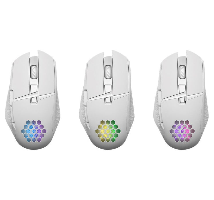 MOUSE DEFENDER GM-514 GLORY OPTIC RF RGB 3200dpi 7P WHITE