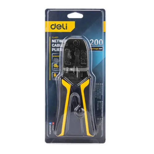 Deli Tools EDL4971 Ethernet Connector Crimping Pliers 4/6/8P RJ45/RJ14/RJ12/RJ9 - Pliers<<<Tools<<<InnproXML