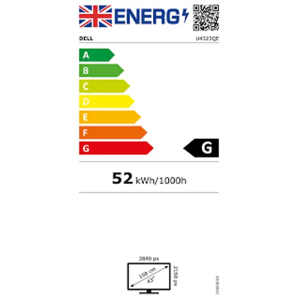 Dell U4323QE 42.5’’ 4K UltraSharp AG IPS 5ms 1000:1 350 cd/m2 (3840x2160) 100% sRGB 98% DCI-P3 HDMI DP USB-C Hub USB