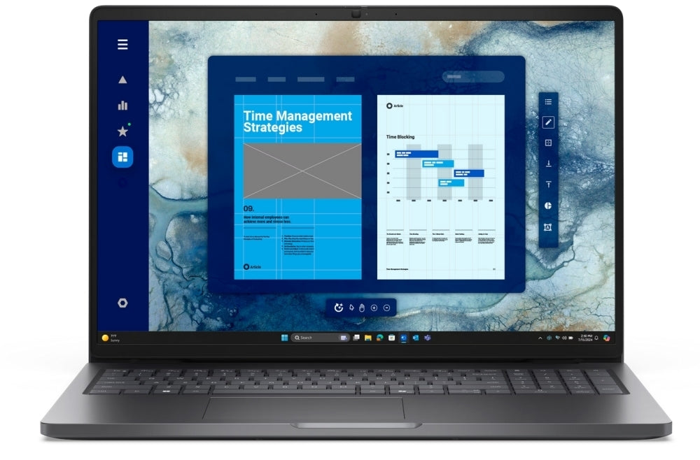 Laptop Dell Pro 16 PC16250, Intel 5 120U (10 cores, up to 5.0 GHz), 16" FHD+(1920x1200) 300nits AG,
