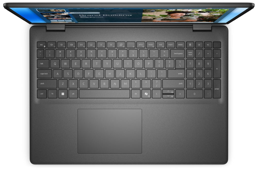 Dell 16 DC16250, Intel Core 5 120U (10 cores, up to 5.0 GHz), 16.0" FHD+(1920x1200) AG, 300nits, 16GB, 2x8GB, DDR5, 5200 MT/s, 512GB M.2 PCIe, Intel Graphics, Cam, FPR, Wi-Fi 6, Backlit Kb, Ubuntu, Carbon Black, 3Y PS