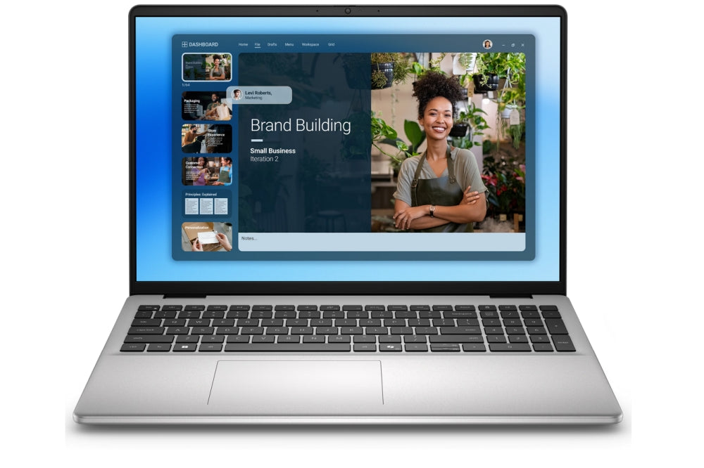 Dell 16 DC16251, Intel Core 7 150U (10 cores, up to 5.4 GHz), 16.0" FHD+(1920x1200) AG 300nits, 16GB, 2x8GB, DDR5, 5200 MT/s, 512GB M.2 PCIe, Intel Graphics, Cam, FPR, Wi-Fi 6E, Backlit Kb, Ubuntu, Silver, Aluminium, 3Y PS