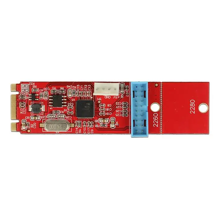 Delock adapter M.2 Key B + M male to 1 x USB 5 Gbps Pin Header - Входно-изходни контролери<<<Компютърни