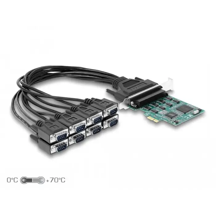 Delock card PCI Express x1 to 8 x Serial RS-232 - Входно-изходни контролери<<<Компютърни компоненти<<<ValiAPI