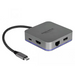 Delock docking station USB-A USB-C HDMI Gigabit LAN PD Backlight Gray - Аксесоари за лаптопи/таблети<<<Лаптопи таблети