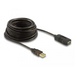 DeLock extension cable USB-A male - USB-A female USB 2.0 10 m Black - Кабели за мобилни