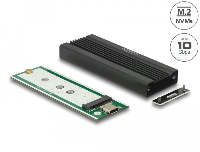 Delock external drawer For M.2 NVMe PCIe SSD USB-C 3.2 Gen 2 10 Gbps - Чекмеджета за дискове<<<Компютърни