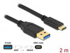 Delock SuperSpeed cable USB-A male - USB-C male (USB 3.2 Gen 2) 10 Gbps 2 m - Кабели за мобилни